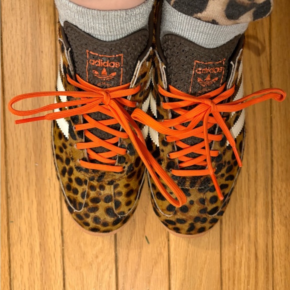 Adidas Samba SL 72 OG- Cheetah print w/ Orange Accents - Picture 4 of 7